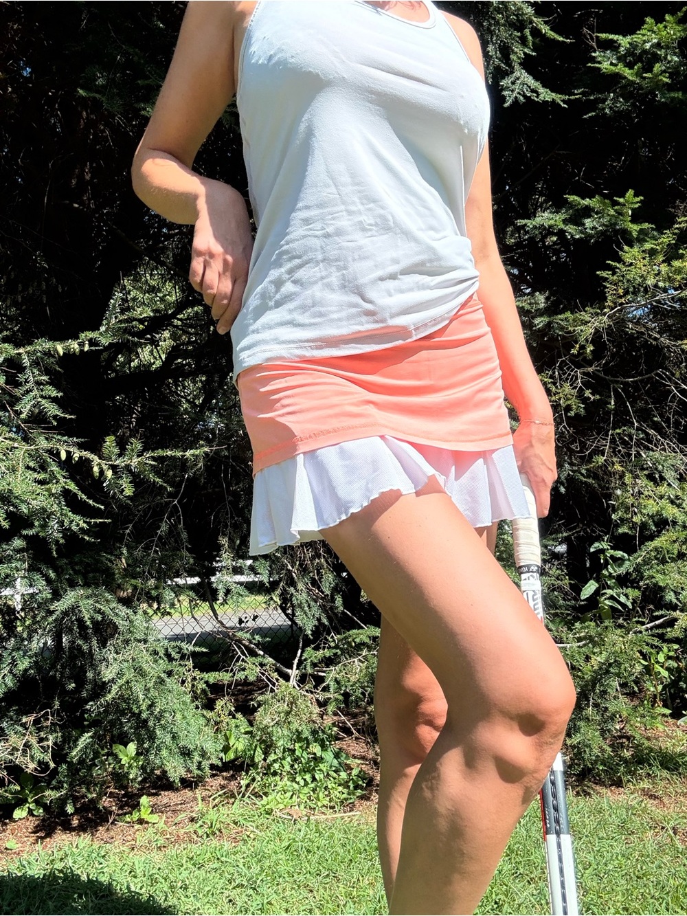 Pink Ruffle Hem Mini Skirt